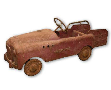 TRIANG VINTAGE PEDAL CAR c1960's metal pedal car, in untouched condition. No makers labels remaining. 120cms long