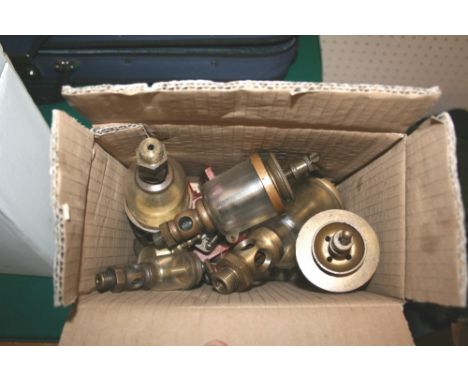ENGINE OILERS & RATCHET PUMP a bronze ratchet pump, also with various engine oilers for stationary engines.