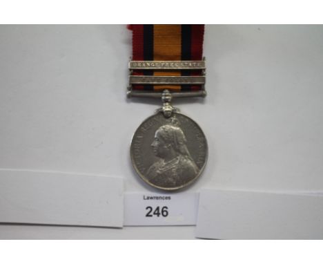 A TWO BAR QSA TO THE R BERKSHIRE REGT A Queens South Africa medal with two bars, Cape Colony and Orange Free State. Named to 