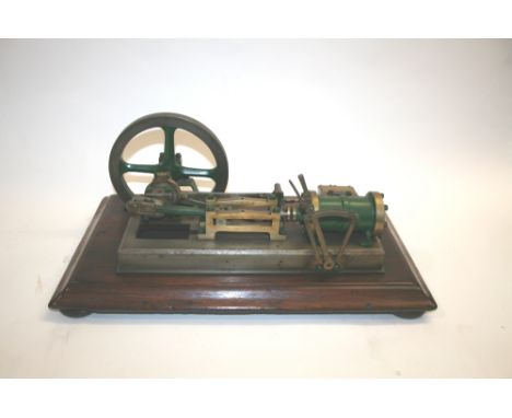 MODEL STEAM ENGINE - MILL ENGINE a model mill engine with forward and reverse gears with overhung crack, and a single flywhee