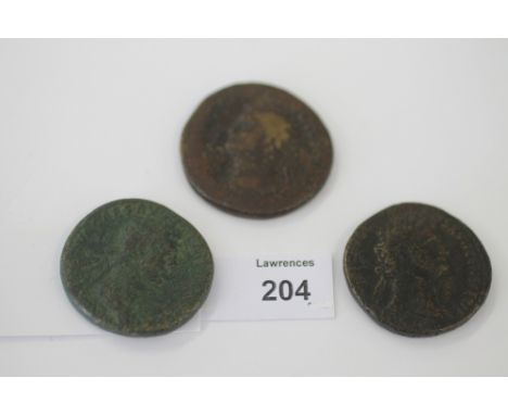 A SESTERTIUS OF DOMITIAN etc. IMP CAES DOMIT GERM COS XV!! CENS PR PP, IOVI VICTORI withJupiter seated reverse.23.7gms. A Ses