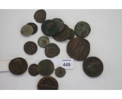 WORN ROMAN COINAGE. Including an unidentified Sestertius and a Follis of The Holy Roman Empire, etc
