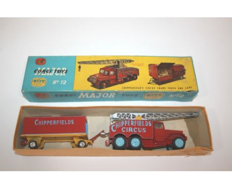 CORGI TOYS one boxed item, Gift Set No 12 Chipperfield Circus Crane Truck and Cage (with a Tiger & Lion.