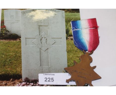 1914/15 STARS TO CASUALTIES. A 1914/15 Star named to 200443 Pte D S Nichol Liverpool Regt. David Simpson Nichol 5th rifle Bat