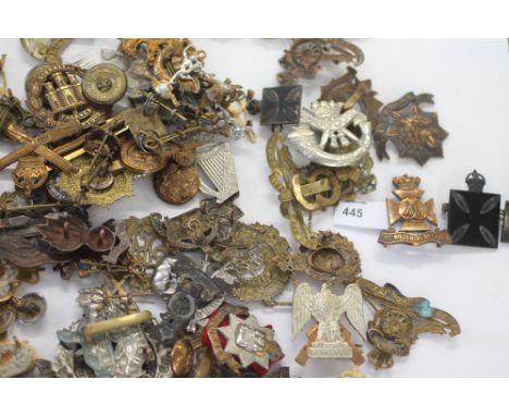 A QUANTITY OF MILITARY BADGES etc. Including Officers bronze with rear folding lugs, or pin and lug mounts. Including Northam