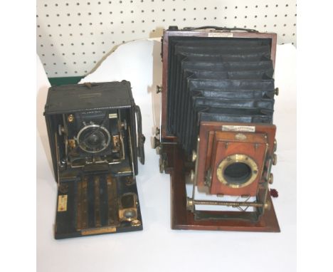 THORNTON PICKARD CAMERA a plate camera, The Instatograph 1900 with various plates, retailed by J Lancaster & Son, Birmingham.