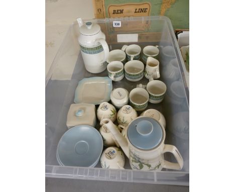 Midwinter 'Whitehill' part coffee set and a Staffs 'Minou' part coffee set etc