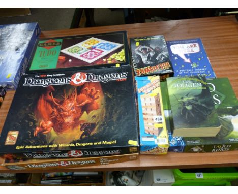 Collection of board games - Dungeons &amp; Dragons, Monopoly, Ludo, Lord of the Rings with book etc