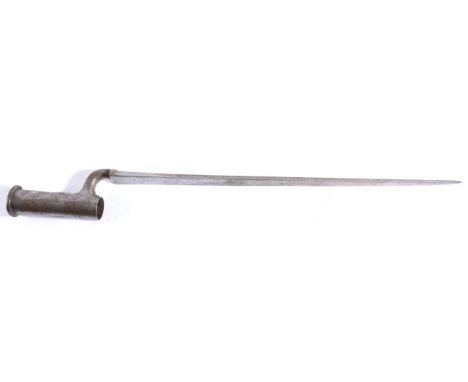 A British East India Company Socket Bayonet, with 40.5cm triangular section blade, the socket faintly marked with the quarter