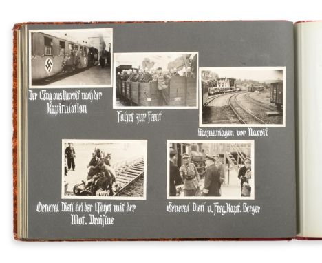 An Interesting German Third Reich Period Photograph Album, Pertaining to the Narvik Campaign, the title page inscribed, Mein 