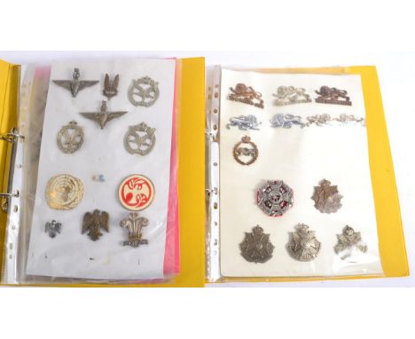 A Collection of Forty Two British Cap, Collar and Glengarry Badges, in brass, bimetal, white metal, staybrite and enamel, inc