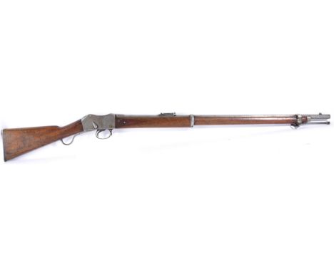 A Victorian Martini-Henry Mk.II .450 Service Rifle, the 84.5cm round barrel with hinged ladder rear sight and various proof m