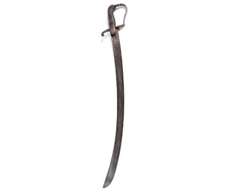 A 1796 Pattern Light Cavalry Sword, the 83 cm, curved single edge blade with single broad fuller, stamped, ''Craven'' to the 