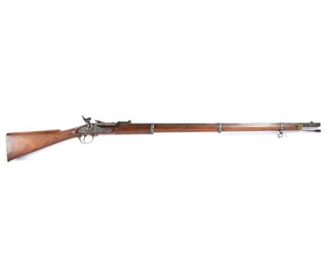 A Victorian Snider-Enfield Mk.II * Three Band Rifle Musket, .577 calibre, the 93cm round barrel with hinged ladder rear sight