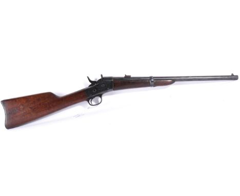 A Rare Remington''Light Baby'' Rolling Block Carbine, with blued finish, the 52cm round barrel wiht pinched blade foresight a