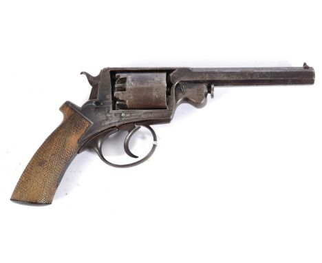 A 19th Century Adams' Patent Double Action Five Shot Percussion Revolver by the London Armoury Co., .45 calibre, the 14.5cm o