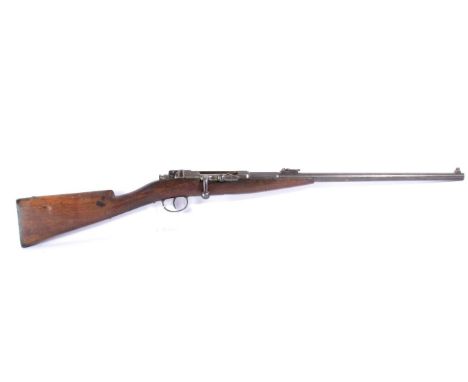 A Mauser Model 1871 Bolt Action Carbine, 11mm, the 51cm round barrel octagonal at the breech and stamped OESTERR.WAFFFB.GES.,
