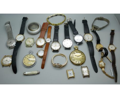 A collection of wristwatches including Limit and Timex 