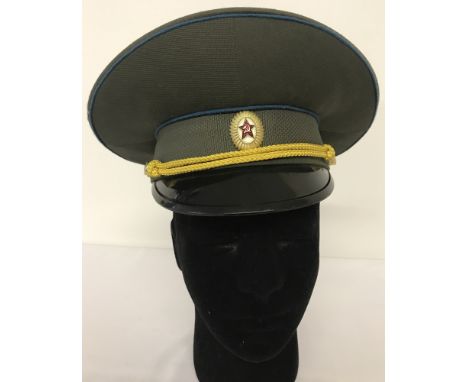 Cold War Style Soviet Army Officers peaked Cap.Size 56.