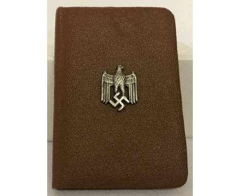 WW2 Style German Soldiers Personal Comb &amp; Mirror in a wallet with a Nazi Eagle on the front.Approx. 8 x 5.5cm.