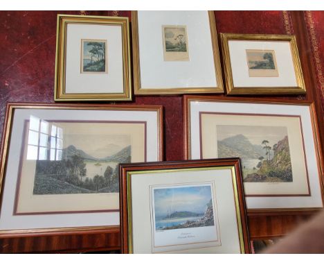 Five original limited edition lithograph signed Claude H Rowbotham and one print of Falmouth. 