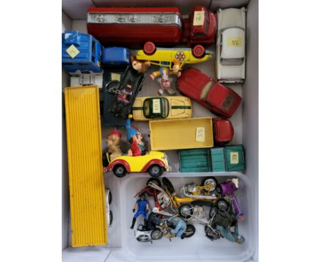 Corgi Noddy's Car, Magic Roundabout Citroen, Lotus Elan, Ford Zodiac, lorries and Juniors Series batmobile (some with overpai