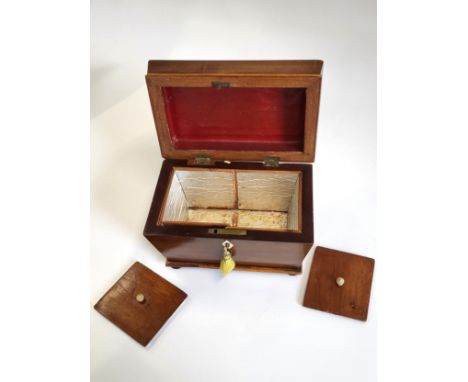 A rosewood tea caddy 