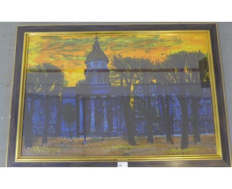 Charlotte Square  Screen print in a glazed frame, 85 x 61cm