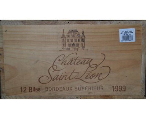 Chateau Saint-Leon Bordeaux Superieur 1999, 12 bottles in original wooden case