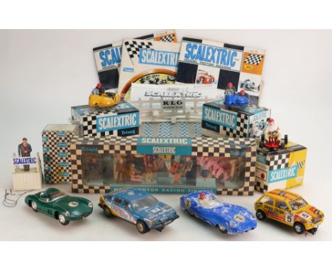 A large collection of Tri-ang models and accessories to include: Boxed F301 track spectators, boxed mechanics and drivers, ve