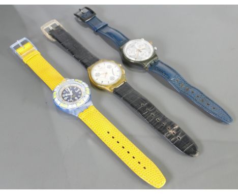 A collection of vintage Swatch watches (3):