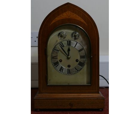 Early 20th century Mahogany Bracket clock: Westminster Chime, height 41cm