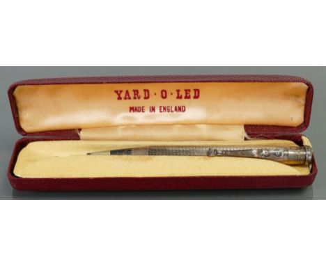 Vintage Silver hallmarked yard of lead pencil: Boxed.