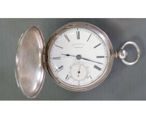 R &amp; G Beesley of Liverpool 19th Century silver full hunter fusee pocket watch:
