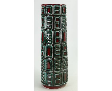 Poole Pottery large mid century vase: Height 40cm.