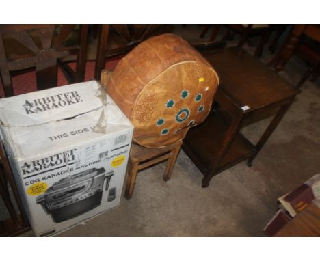 A COFFEE TABLE, KARAOKE MACHINE, POUFFE ETC