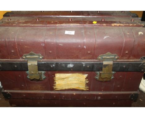 A LARGE METAL TRUNK