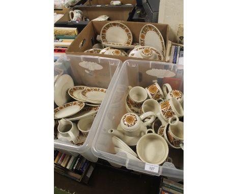 THREE TRAYS OF MIDWINTER TEA AND DINNER WARE