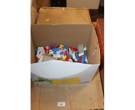 A SMALL QUANTITY OF ASSORTED LEGO, TOGETHER WITH A BAGATELLE BOARD