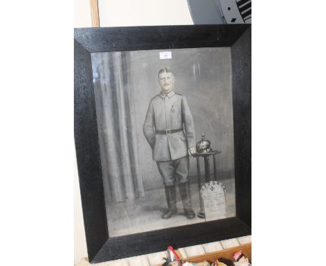 A PASTEL FULL LENGTH PORTRAIT OF FIRST WORLD WAR GERMAN SOLDIER, 