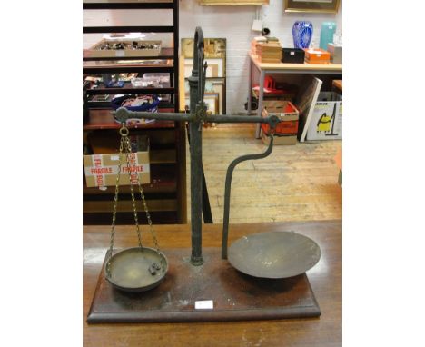A large pair of 19th century scales