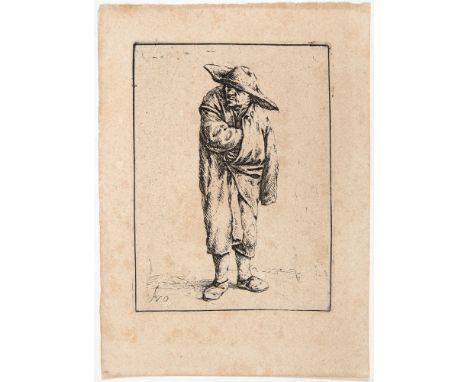 ADRIAEN VAN OSTADEDer Bauer im Mantel c. 1647Radierung auf Bütten. Blattgröße 11,8 x 8,6 cm, Plattengröße 8,6 x 6,4 cm. Godef