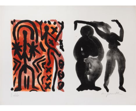 A.R. PENCKZu: Tiské 19909 Doppelblattbogen mit insgesamt 10 Lithographien von A. R. Penck (9 mehrfarbig, 1 schwarz) und 7 Tex