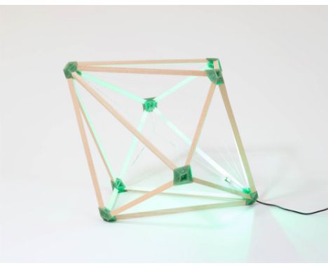 OLAFUR ELIASSONGreen light 2016Holzskulptur, recycelte Joghurtbecher (PLA), gebrauchte Plastiktüten, recyceltes Nylon, LED (g
