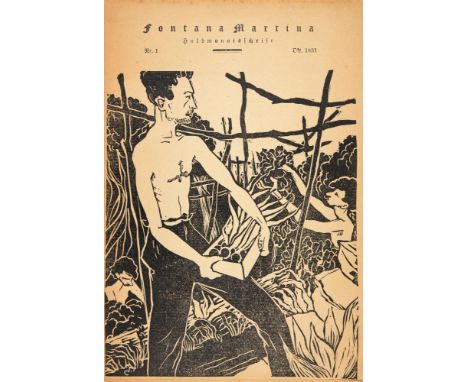 Fontana Martina. Halbmonatsschrift. Hrsg. von Fritz Jordi und Heinrich Vogeler. Hefte 1-10 und 12-21 (von 21) in 19 Heften (H