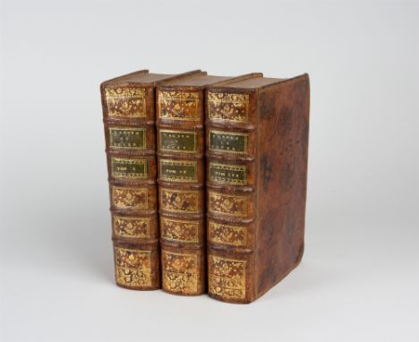 Gessner, Salomon: Oeuvres. 3 Bände. Paris: Barrois 1786-93. 28,5 x 21,5 cm. Mit 3 gest. Frontispizen, 3 gest. Titelblättern, 