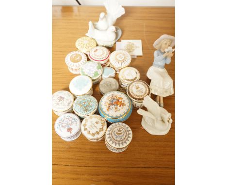 Collection of trinket boxes &amp; other figures 