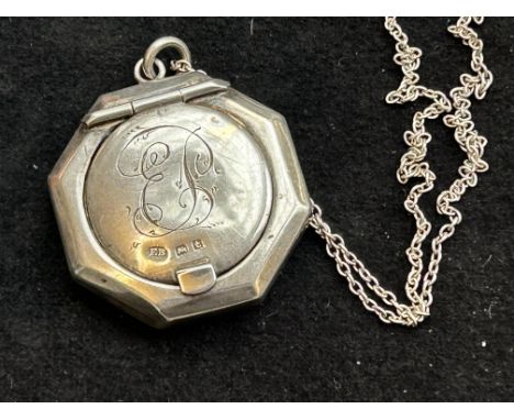 Silver compact necklace 
