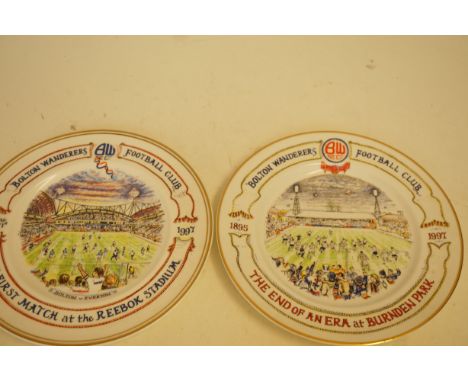 Bolton Wanders Limited edition plates The first match at Reebok stadium limited edition no 84/1000 &amp; The end of an era at