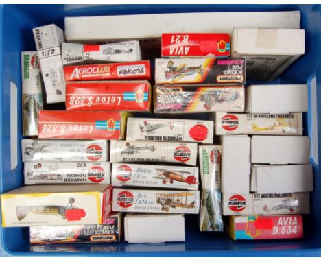 28 various plastic and resin mixed scale aircraft kits, all appear as issued to include Matchbox, Airfix Russian Release, and